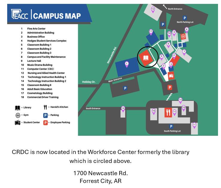 Map to CRDC St. Francis